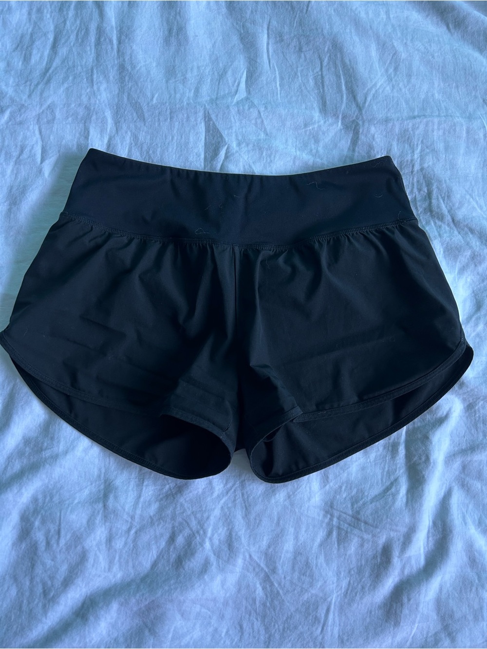 Women's Black Performance Athletic Shorts - Stretch Waistband